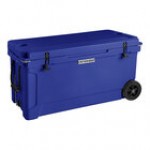 CaterGator CG100CHRW Charcoal 110 Qt. Mobile Rotomolded Outdoor Cooler / Ice Chest