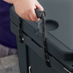 CaterGator CG100CHRW Charcoal 110 Qt. Mobile Rotomolded Outdoor Cooler / Ice Chest