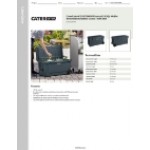 CaterGator CG100CHRW Charcoal 110 Qt. Mobile Rotomolded Outdoor Cooler / Ice Chest