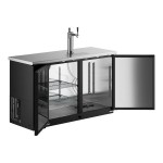 Avantco UDD-2-HC Black Kegerator / Beer Dispenser with (1) 2 Tap Tower - (2) 1/2 Keg Capacity