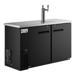 Avantco UDD-2-HC Black Kegerator / Beer Dispenser with (1) 2 Tap Tower - (2) 1/2 Keg Capacity