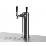 Avantco UDD-2-HC Black Kegerator / Beer Dispenser with (1) 2 Tap Tower - (2) 1/2 Keg Capacity