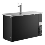 Avantco UDD-2-HC Black Kegerator / Beer Dispenser with (1) 2 Tap Tower - (2) 1/2 Keg Capacity