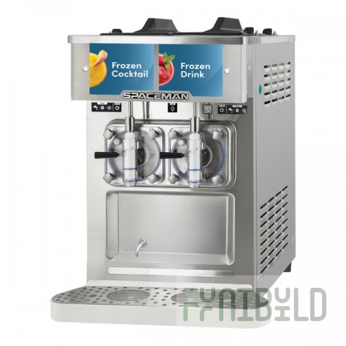 Spaceman 6455-CL 17 Qt. Double Countertop Slushy / Granita Frozen Drink Machine - 115V
