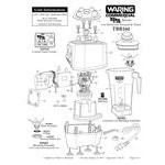 Waring TBB160 2 hp Torq 2.0 Blender with Electronic Touchpad Controls, Countdown Timer, and 48 oz. Co-Polyester Container - 120V