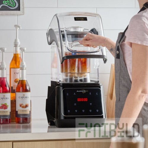 AvaMix Apex HBX1000 48 oz. 3 1/2 hp Programmable Commercial Blender with Touchpad and Sound Enclosure - 120V