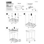 Luxor HE38-B Black 2 Shelf Utility Cart - 32 Luxor HE38-B Black 2 Shelf Utility Cart - 32