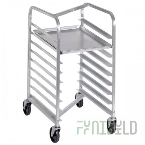 Channel 425AN-HD 9 Pan End Load Heavy-Duty Aluminum Nesting Bun / Sheet Pan Rack - Assembled