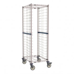 Metro RE3K4S Super Erecta Metroseal Gray Epoxy 20 Pan End Load Bun / Sheet Pan Rack with Non-Marking Casters - Unassembled Metro RE3K4S Super Erecta Metroseal Gray Epoxy 20 Pan End Load Bun / Sheet Pan Rack with Non-Marking Casters - Unassembled