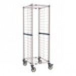 Metro RE3K4S Super Erecta Metroseal Gray Epoxy 20 Pan End Load Bun / Sheet Pan Rack with Non-Marking Casters - Unassembled