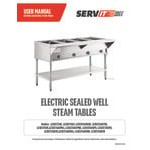 ServIt Three Pan Sealed Well Electric Steam Table with Partially Enclosed Base - 120V, 1500W