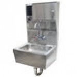Advance Tabco 7-PS-85 Wall Mounted Hand Sink with Soap / Paper Towel Dispenser and Skirt - 17 1/4 Advance Tabco 7-PS-85 Wall Mounted Hand Sink with Soap / Paper Towel Dispenser and Skirt - 17 1/4