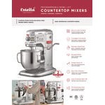 Estella EMIX8 Silver 8 Qt. Programmable Bowl Lift Countertop Mixer with Standard Accessories - 120V, 4/5 hp Estella EMIX8 Silver 8 Qt. Programmable Bowl Lift Countertop Mixer with Standard Accessories - 120V, 4/5 hp
