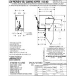 Vestil 0.50 Cubic Yard Medium-Duty Low-Profile Self-Dumping Steel Forklift Hopper H-50-MD - 4,000 lb. Capacity