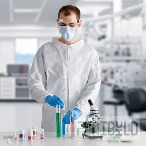 Lavex White 53 GSM Heavy Weight Microporous Polypropylene Zipper Front Long Sleeve Coveralls with Elastic Wrists and Ankles - XL - 25/Case