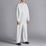 Lavex White 53 GSM Heavy Weight Microporous Polypropylene Zipper Front Long Sleeve Coveralls with Elastic Wrists and Ankles - XL - 25/Case Lavex White 53 GSM Heavy Weight Microporous Polypropylene Zipper Front Long Sleeve Coveralls with Elastic Wrists and Ankles - XL - 25/Case