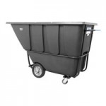 Wesco Industrial Products 272575 0.5 Cu. Yd. Black Polyethylene Utility-Duty Tilt Truck Wesco Industrial Products 272575 0.5 Cu. Yd. Black Polyethylene Utility-Duty Tilt Truck