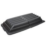 Rubbermaid® 1 Cubic Yard Black Rotomolded Tilt Truck / Trash Cart with Hinged Dome Lid (850 lb.)