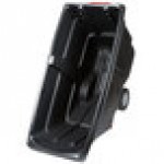 Rubbermaid® 1 Cubic Yard Black Rotomolded Tilt Truck / Trash Cart with Hinged Dome Lid (850 lb.)