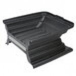 Rubbermaid® 1 Cubic Yard Black Rotomolded Tilt Truck / Trash Cart with Hinged Dome Lid (850 lb.)