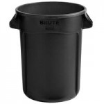 Rubbermaid® 1 Cubic Yard Black Rotomolded Tilt Truck / Trash Cart with Hinged Dome Lid (850 lb.)