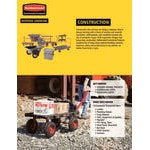 Rubbermaid® 1 Cubic Yard Black Rotomolded Tilt Truck / Trash Cart with Hinged Dome Lid (850 lb.)