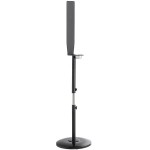Lavex Black Metal Soap / Sanitizer Dispenser Adjustable Floor Stand with Plastic Base Plate Lavex Black Metal Soap / Sanitizer Dispenser Adjustable Floor Stand with Plastic Base Plate