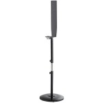 Lavex Black Metal Soap / Sanitizer Dispenser Adjustable Floor Stand with Plastic Base Plate Lavex Black Metal Soap / Sanitizer Dispenser Adjustable Floor Stand with Plastic Base Plate