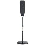 Lavex Black Metal Soap / Sanitizer Dispenser Adjustable Floor Stand with Plastic Base Plate Lavex Black Metal Soap / Sanitizer Dispenser Adjustable Floor Stand with Plastic Base Plate