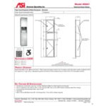 American Specialties, Inc. Traditional 10-0467 Recessed Paper Towel Dispenser with 7 Gallon Waste Receptacle