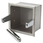Bobrick B-6637 Recessed Toilet Tissue Dispenser with Storage for Extra Roll with Satin Finish