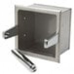 Bobrick B-6637 Recessed Toilet Tissue Dispenser with Storage for Extra Roll with Satin Finish