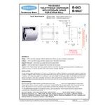 Bobrick B-6637 Recessed Toilet Tissue Dispenser with Storage for Extra Roll with Satin Finish