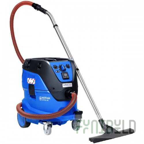 Nilfisk ATTIX 44-21 IC HEPA 11 Gallon Polyethylene Wet / Dry Vacuum with HEPA Filtration, Automatic Tool Start, and Anti-Static Hose - 890W