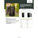 Lancaster Table & Seating 45 Gallon Heavy-Duty Round Black Steel Slatted Outdoor Trash Can with Flat Lid and Door Lancaster Table & Seating 45 Gallon Heavy-Duty Round Black Steel Slatted Outdoor Trash Can with Flat Lid and Door