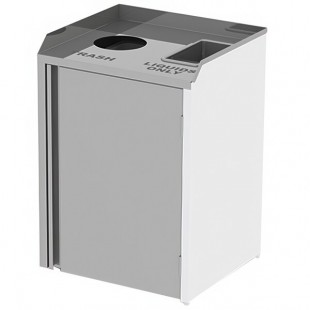 Lakeside 3320 Rectangular Stainless Steel Liquid / Cup Refuse Station with Top Access - 26 1/2