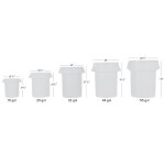 Continental 3200GY Huskee 32 Gallon Gray Round Trash Can