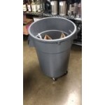 Continental 3200GY Huskee 32 Gallon Gray Round Trash Can