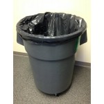 Continental 3200GY Huskee 32 Gallon Gray Round Trash Can