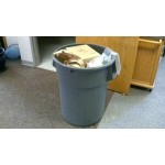 Continental 3200GY Huskee 32 Gallon Gray Round Trash Can