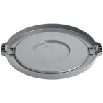 Lavex 20 Gallon Gray Round Commercial Trash Can Lid