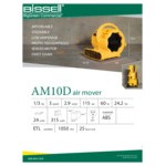 Bissell Commercial AM10D Yellow 3-Speed Air Mover - 1/3 HP