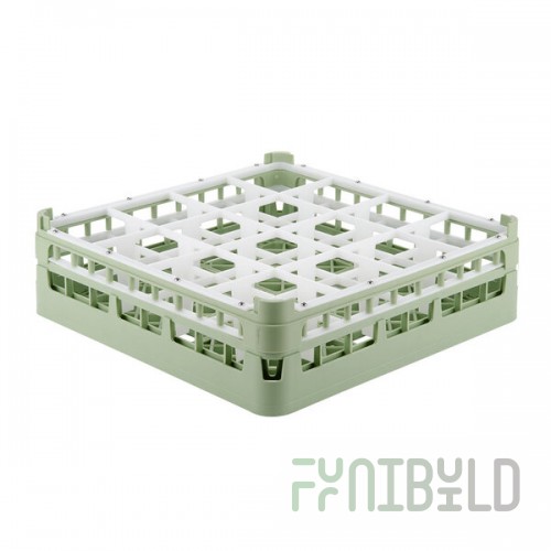 Vollrath 52767 Signature Full-Size Light Green 16-Compartment 4 13/16