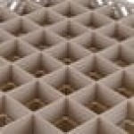 Vollrath TR9EEEE Traex® Full-Size Beige 49-Compartment 9 7/16