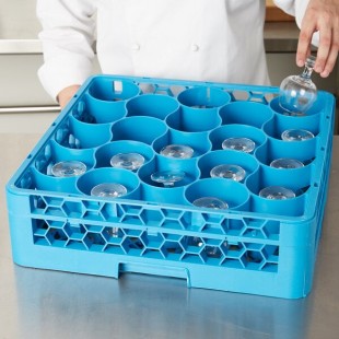 Carlisle RW2014 OptiClean NeWave 20 Compartment Glass Rack with 1 Extender Carlisle RW2014 OptiClean NeWave 20 Compartment Glass Rack with 1 Extender
