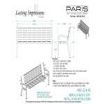 Paris Site Furnishings Lasting Impressions 5' Black Steel Park Bench 60 Paris Site Furnishings Lasting Impressions 5' Black Steel Park Bench 60