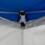 Backyard Pro Courtyard Series 10' x 10' Blue Straight Leg Aluminum Instant Pop Up Canopy Tent Deluxe Kit with 4 Side Walls