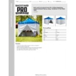 Backyard Pro Courtyard Series 10' x 10' Blue Straight Leg Aluminum Instant Pop Up Canopy Tent Deluxe Kit with 4 Side Walls