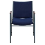 Flash Furniture XU-60154-NVY-GG Hercules Heavy Duty Navy Blue Dot Fabric Stack Chair with Arms Flash Furniture XU-60154-NVY-GG Hercules Heavy Duty Navy Blue Dot Fabric Stack Chair with Arms