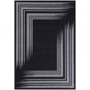 Abani Parker Collection 4' x 6' Cream / Gray Contemporary Geometric Lines Area Rug